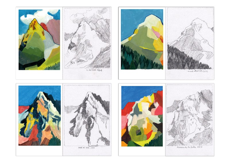 4 vues de la chaîne des Aravis, Alpes — sans titre, montage 2025, planche 2
